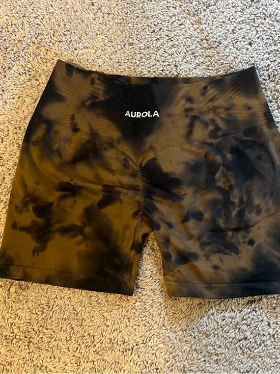 Aurola Pants - Aurola Women's Black Tie-Dye Athletic Bike Shorts
